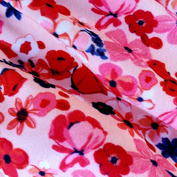 🌹NWT🌹 {XL set} Lay Your Love On Me Floral Pink Red Swimsuit - Picture 8 of 8